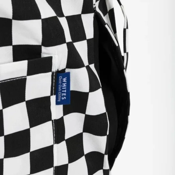 Whites Unisex Vegas Trousers Big Black & White Check - Image 5