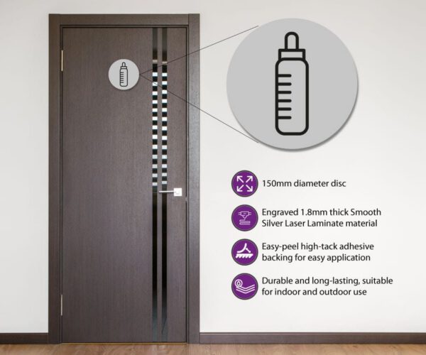 Baby Change Toilet Door Symbol 150mm