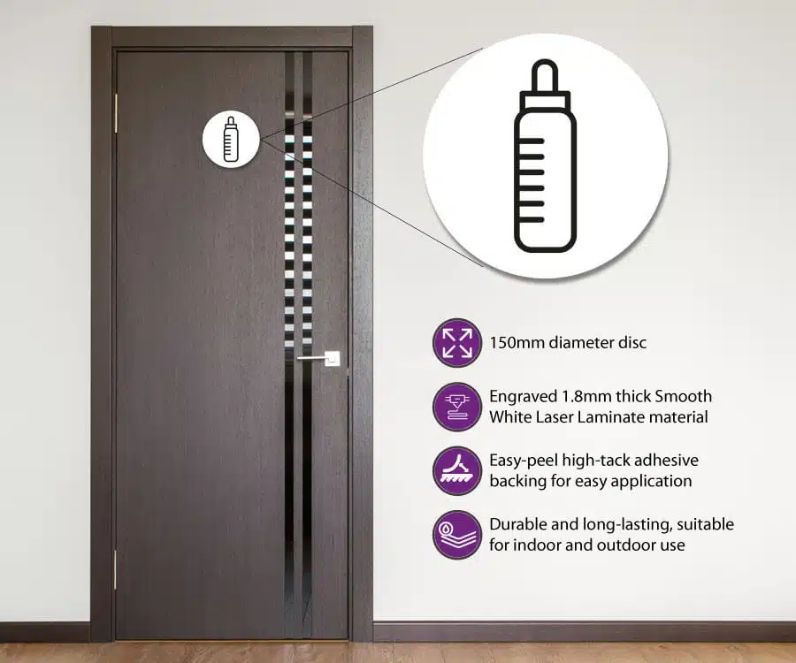 Baby Change Toilet Door Symbol 150mm - Image 3