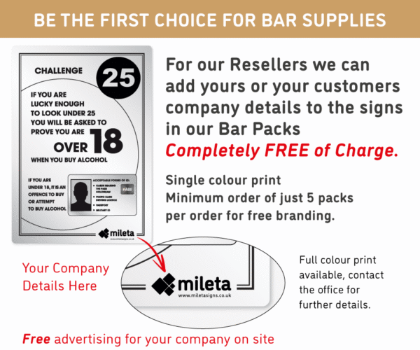 Essential Modern Bar Licensing Sign Pack - Silver - Image 4