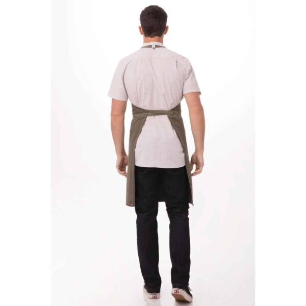 Chef Works Urban Dorset Antique Bib Apron Earth Brown - Image 4