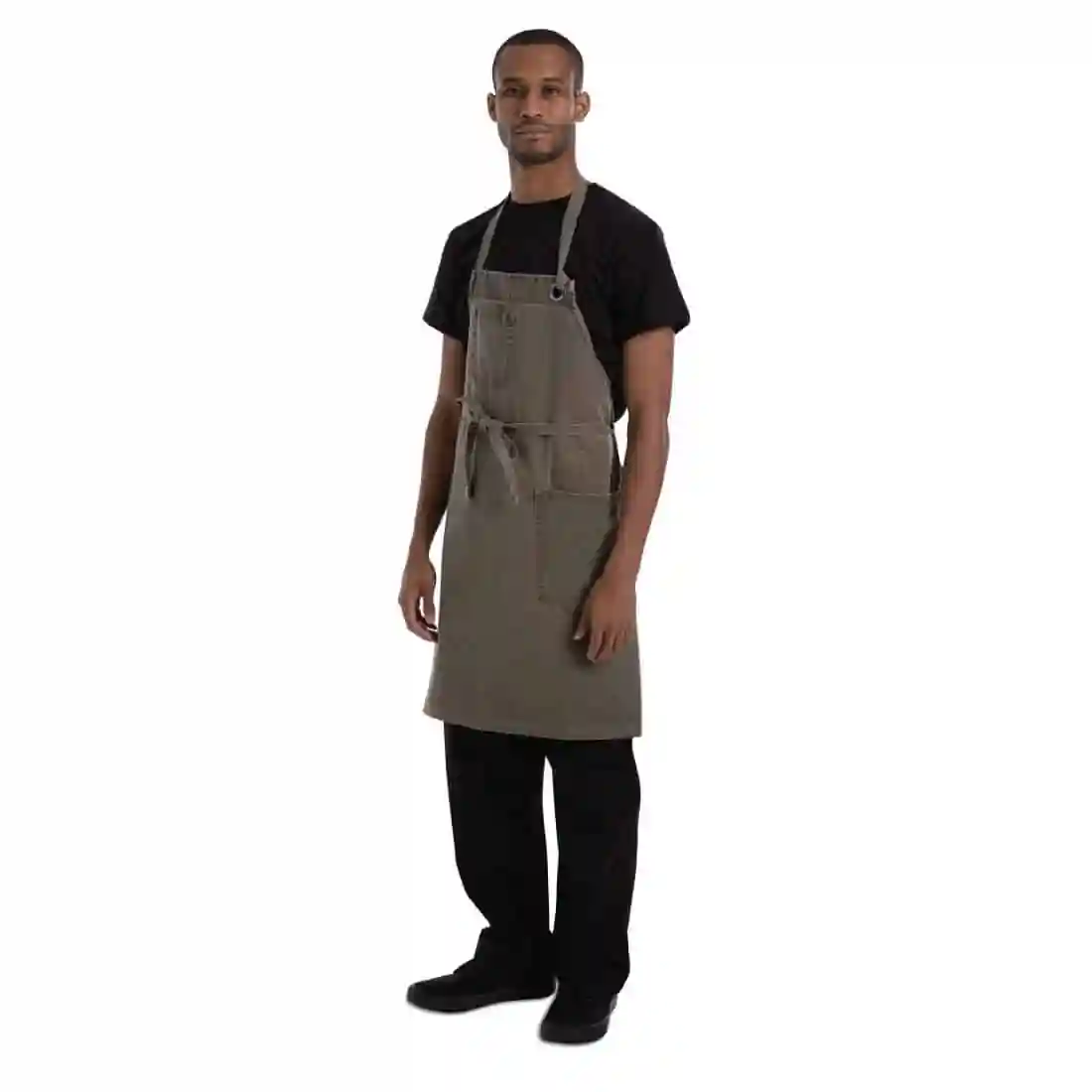 Chef Works Urban Dorset Antique Bib Apron Earth Brown - Image 7