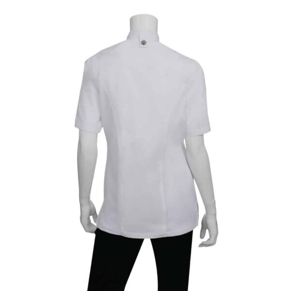 Chef Works Womens Springfield White Zip Chefs Jacket