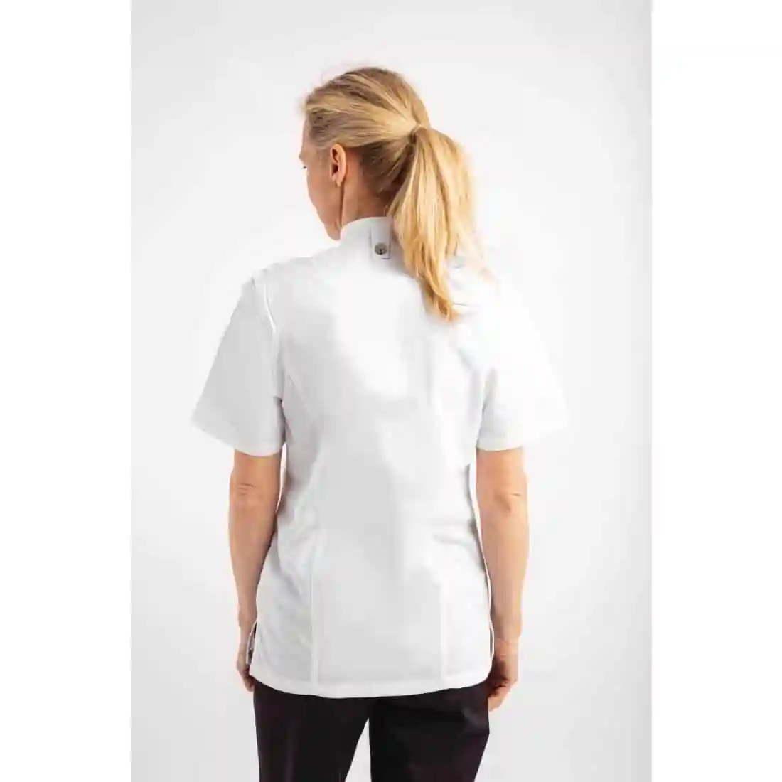 Chef Works Womens Springfield White Zip Chefs Jacket