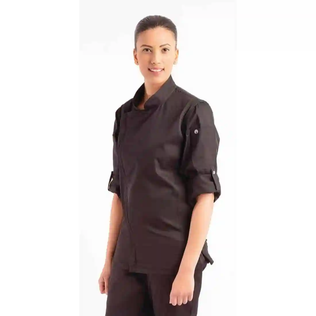 Chef Works Unisex Hartford Lightweight Chef Jacket Black - Image 5