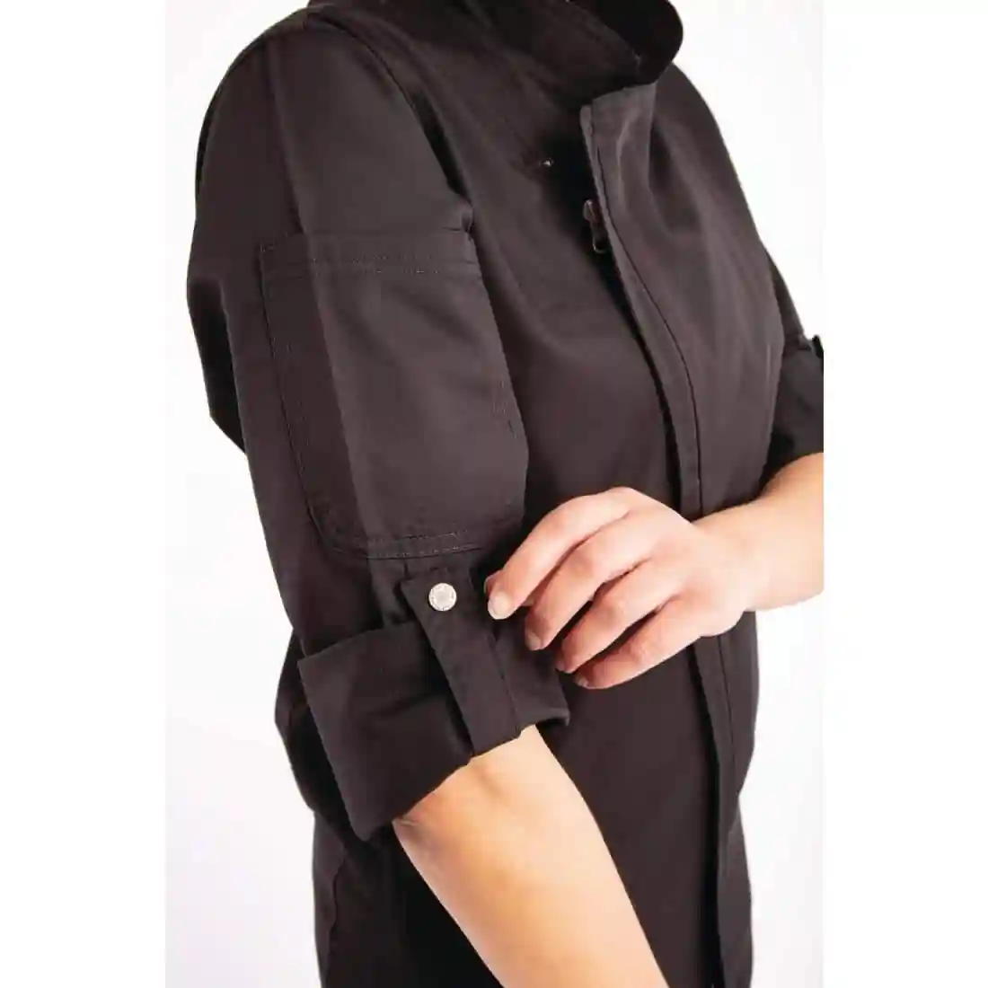 Chef Works Unisex Hartford Lightweight Chef Jacket Black - Image 7