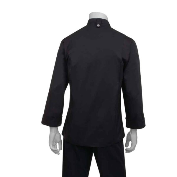 Chef Works Hartford Lightweight Zipper Black Unisex Chef Jacket