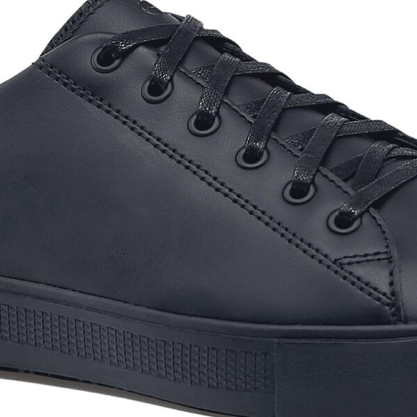 Shoes for Crews Mens Leather Slip On Black