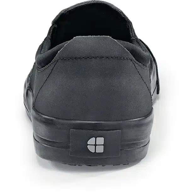 Shoes for Crews Mens Leather Slip On Black