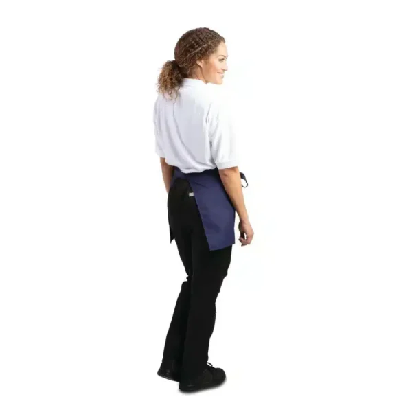 Whites Short Bistro Apron Navy Blue