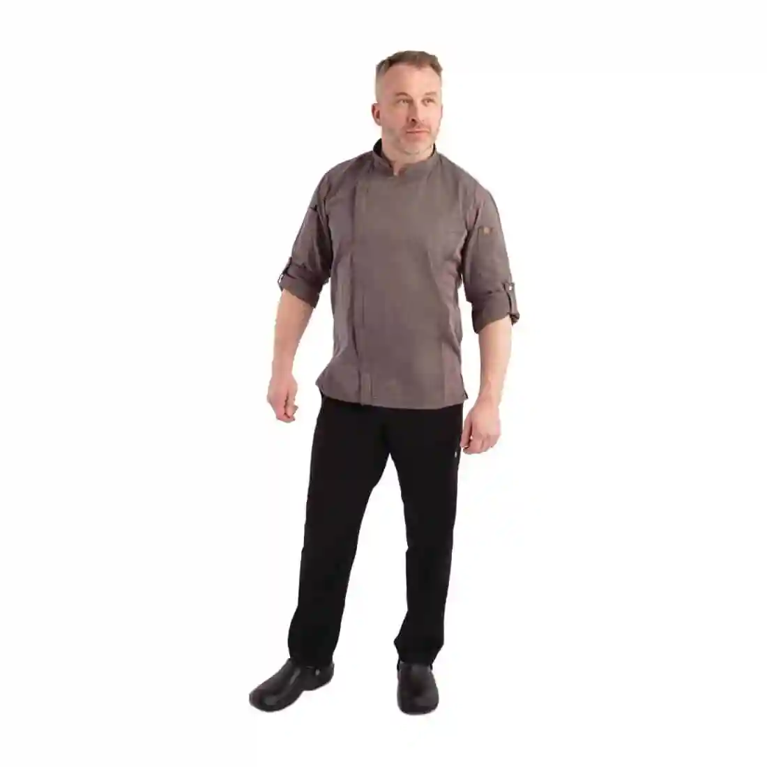 Chef Works Urban Hartford Lightweight Zipper Chefs Jacket Graphite - Image 6