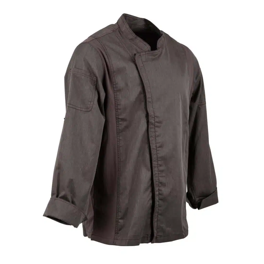 Chef Works Urban Hartford Lightweight Zipper Chefs Jacket Graphite - Image 2