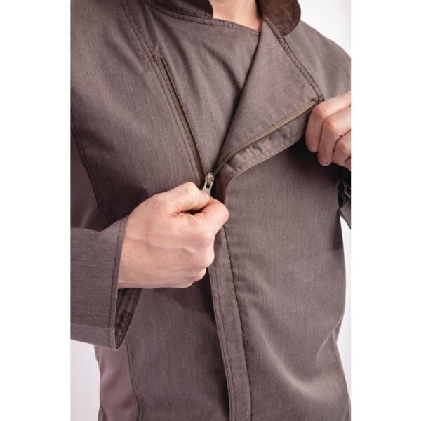Chef Works Urban Hartford Lightweight Zipper Chefs Jacket Graphite - Image 7