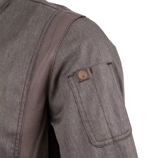 Chef Works Urban Hartford Lightweight Zipper Chefs Jacket Graphite - Image 8