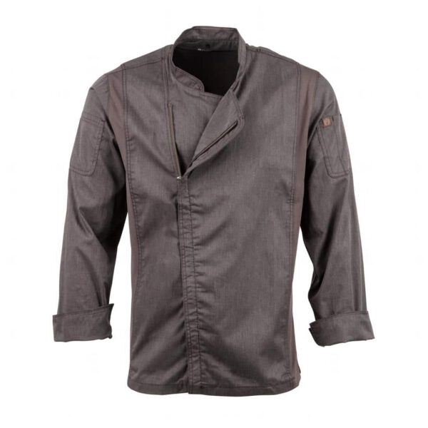 Chef Works Urban Hartford Lightweight Zipper Chefs Jacket Graphite - Image 10