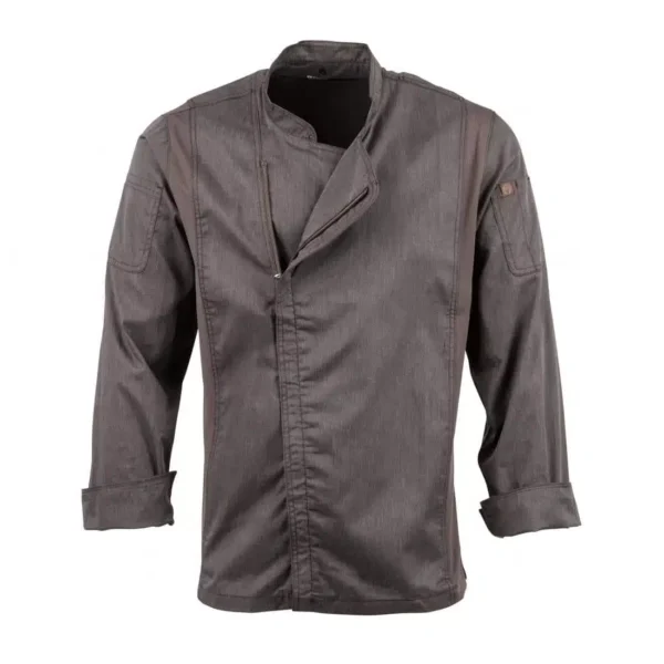 Chef Works Urban Hartford Lightweight Zipper Chefs Jacket Graphite - Image 10