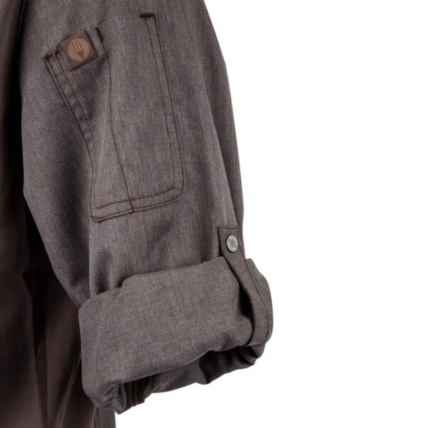 Chef Works Urban Hartford Lightweight Zipper Chefs Jacket Graphite - Image 11