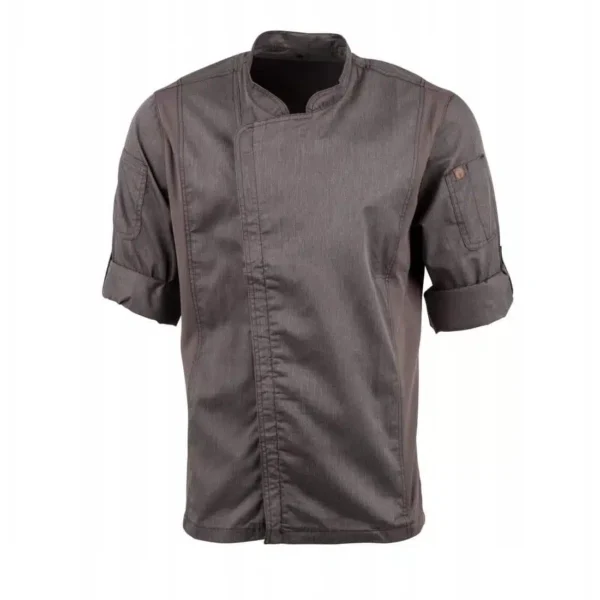 Chef Works Urban Hartford Lightweight Zipper Chefs Jacket Graphite - Image 14