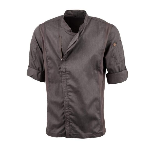 Chef Works Urban Hartford Lightweight Zipper Chefs Jacket Graphite - Image 15