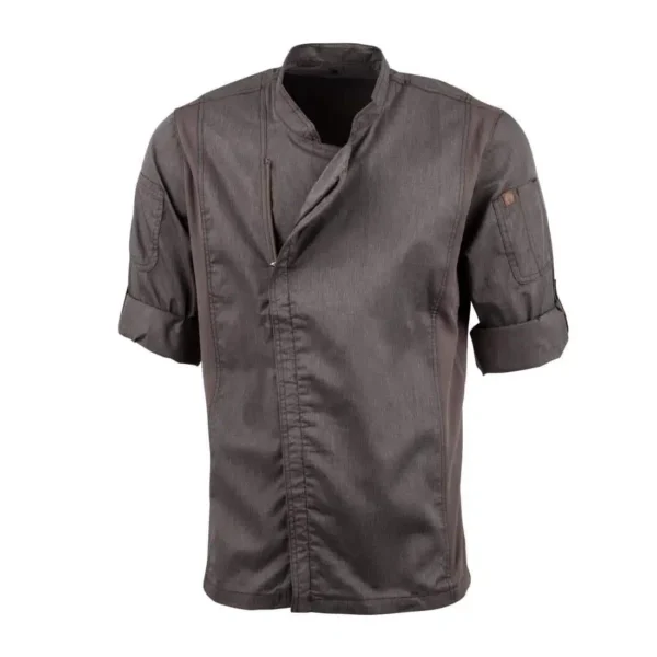 Chef Works Urban Hartford Lightweight Zipper Chefs Jacket Graphite - Image 15