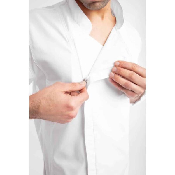 Chef Works Unisex Hartford Lightweight Chef Jacket White - Image 8