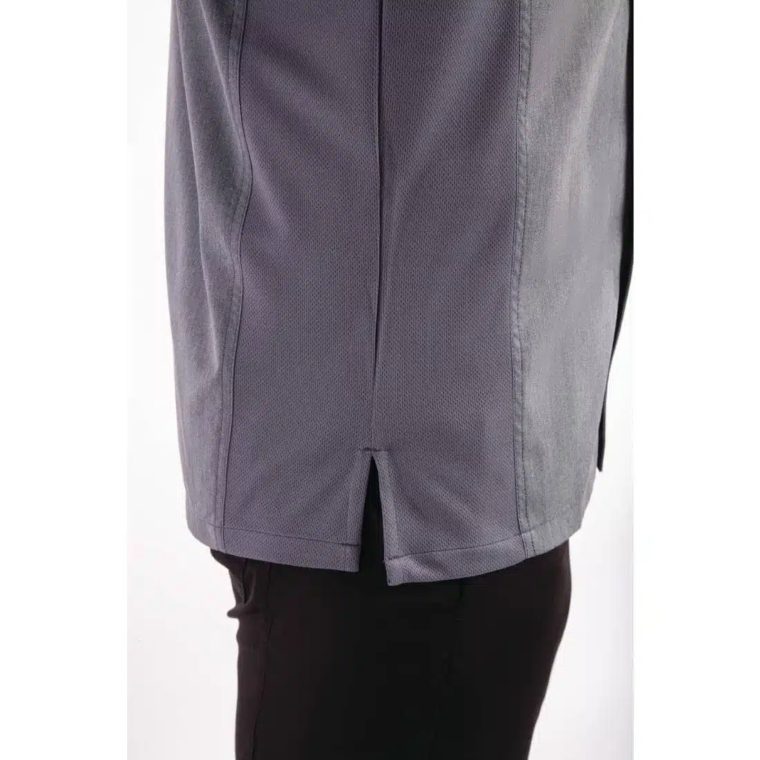 Chef Works Unisex Springfield Lightweight Short Sleeve Zipper Coat Ink Blue - Image 6