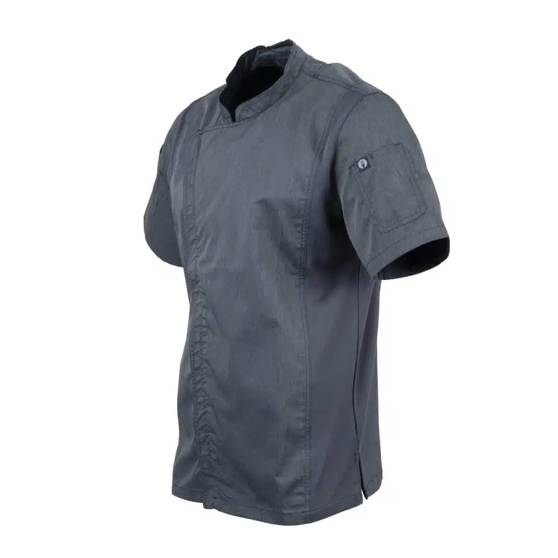 Chef Works Unisex Springfield Lightweight Short Sleeve Zipper Coat Ink Blue - Image 17