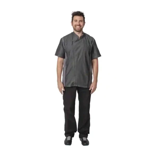 Chef Works Urban Delancey Short Sleeve Denim Chefs Jacket - Image 3