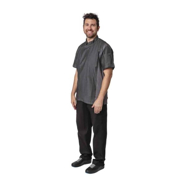 Chef Works Urban Delancey Short Sleeve Denim Chefs Jacket - Image 5