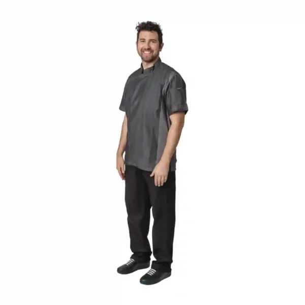 Chef Works Urban Delancey Short Sleeve Denim Chefs Jacket - Image 5