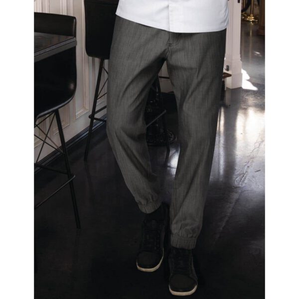 Chef Works Urban Jogger 257 Black and White Fine Stripe - Image 11