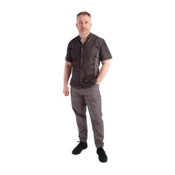 Chef Works Urban Jogger 257 Black and White Fine Stripe - Image 22