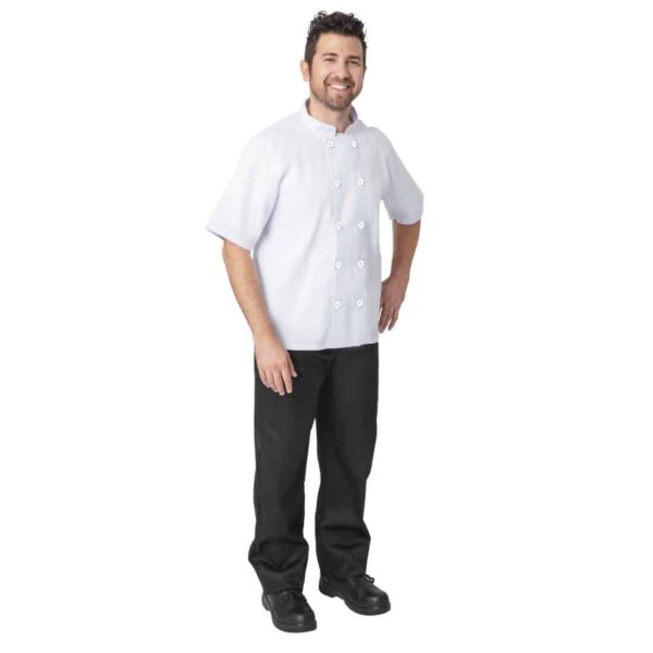 Nisbets Essentials Short Sleeve Chefs Jacket White (Pack of 2)
