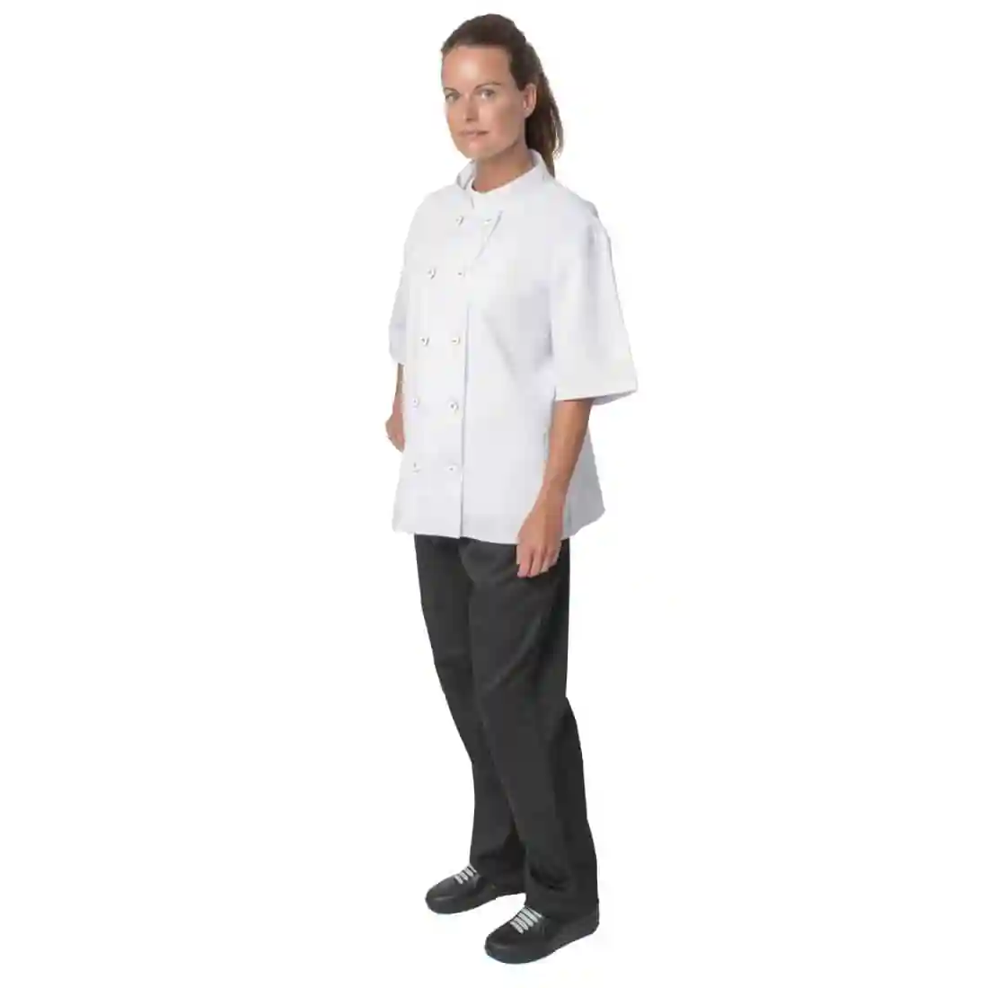 Nisbets Essentials Short Sleeve Chefs Jacket White (Pack of 2) - Image 3
