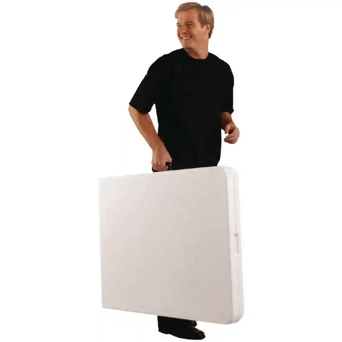 Bolero Centre Folding Utility Table 6ft White