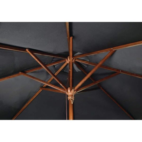 Bolero Round Parasol 3m Diameter Black - Image 3