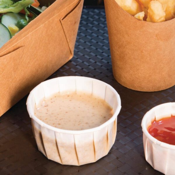 Fiesta Recyclable Paper Sauce Pots Large 112ml / 4oz (Pack of 250) - Image 6