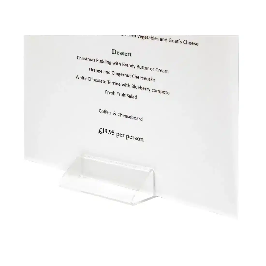 Acrylic Triangle Menu Holder - Image 3