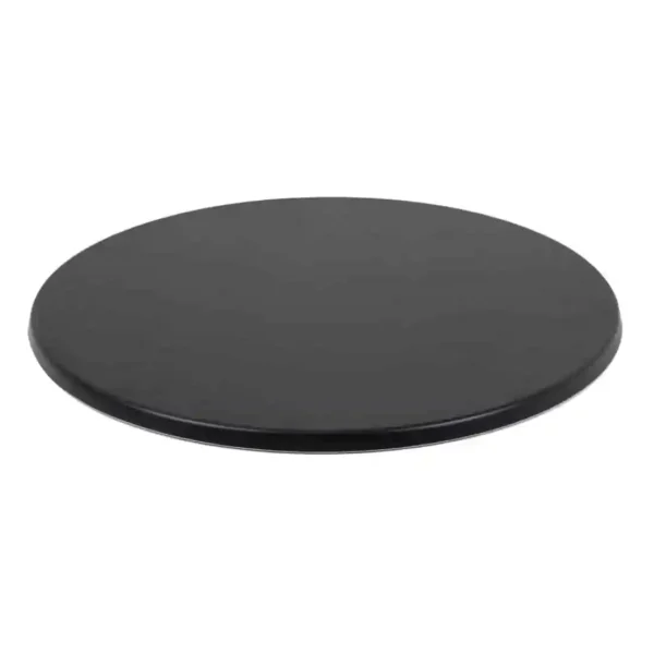 Werzalit Pre-drilled Round Table Top Black 800mm - Image 1