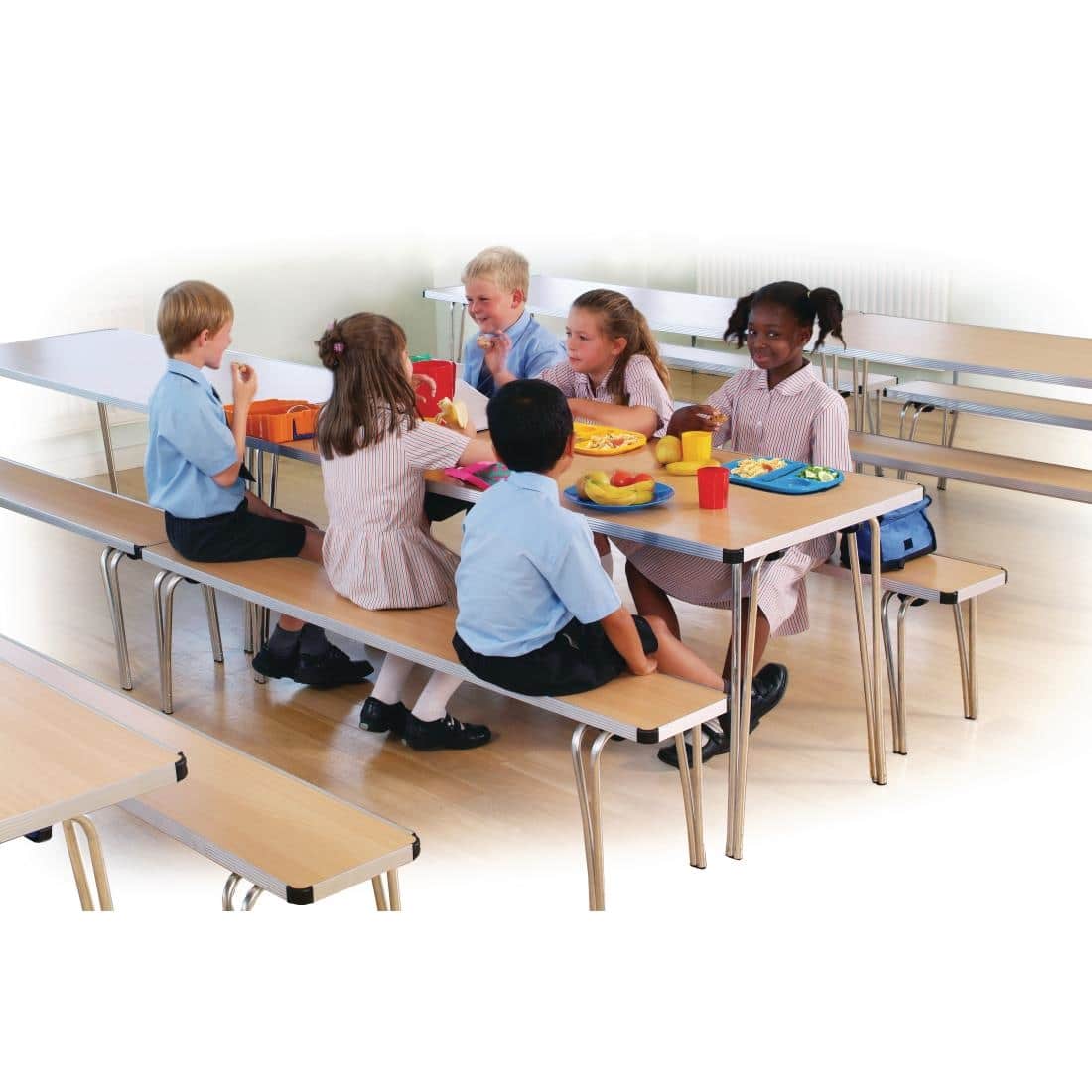 Gopak Contour Stacking Bench Oak Effect 6ft - Image 3