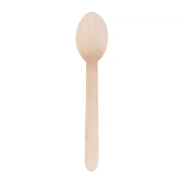 Fiesta Compostable Wooden Dessert Spoons (Pack of 100) - Image 2