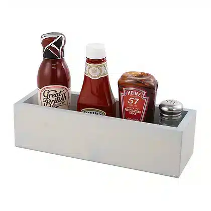 Natural Wood Tabletop Condiment Holder - Image 6