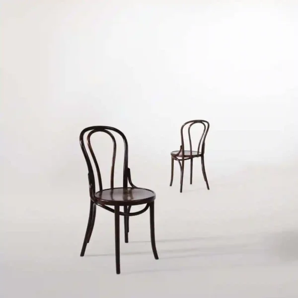 Fameg Bentwood Bistro Side Chairs Walnut Finish (Pack of 2) - Image 2