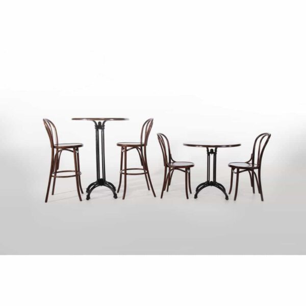 Fameg Bentwood Bistro Side Chairs Walnut Finish (Pack of 2) - Image 4