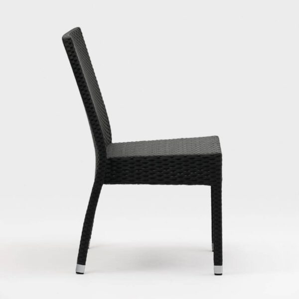 Bolero PE Wicker Side Chairs Charcoal (Pack of 4) - Image 3