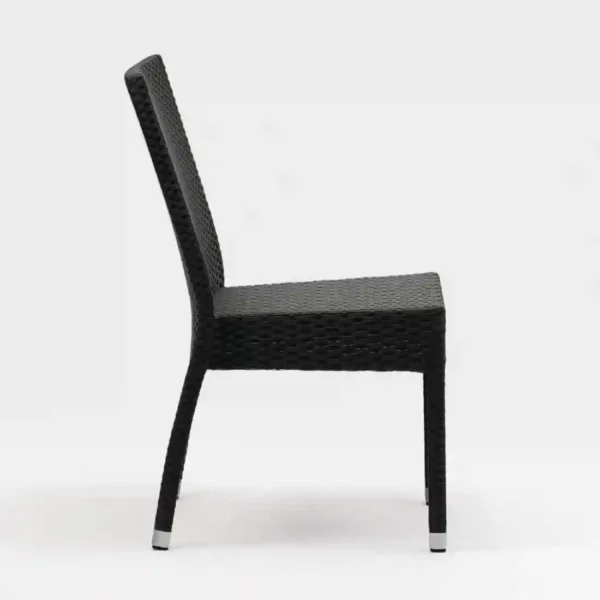 Bolero PE Wicker Side Chairs Charcoal (Pack of 4) - Image 3