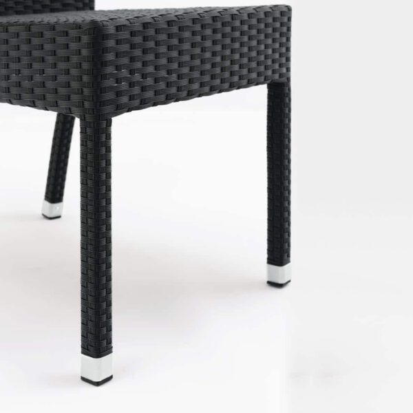 Bolero PE Wicker Side Chairs Charcoal (Pack of 4) - Image 5