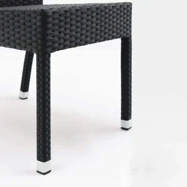 Bolero PE Wicker Side Chairs Charcoal (Pack of 4) - Image 5