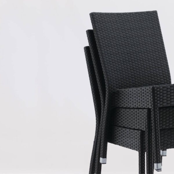 Bolero PE Wicker Side Chairs Charcoal (Pack of 4) - Image 7