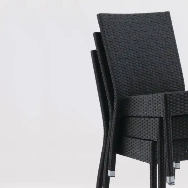 Bolero PE Wicker Side Chairs Charcoal (Pack of 4) - Image 7